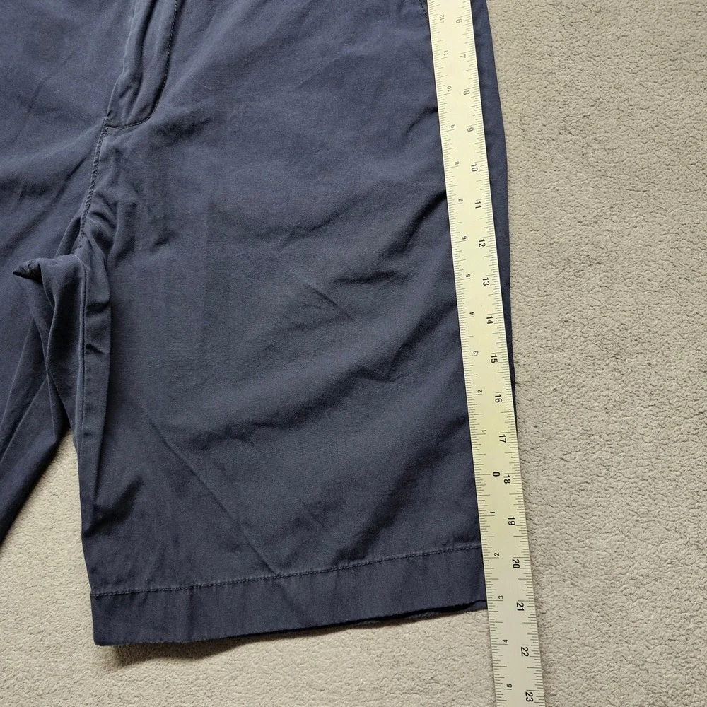 J.Crew Chino Shorts Men 35 Navy Regular Fit Flat Front Slash Pocket 10.5